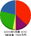 村上電気工事 貸借対照表 2010年5月期