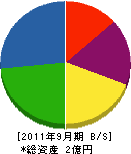 須田建設工業 貸借対照表 2011年9月期
