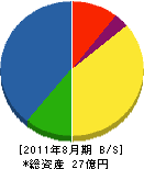 昭和電業 貸借対照表 2011年8月期
