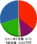 加藤造園 貸借対照表 2011年5月期
