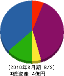木川設備工業 貸借対照表 2010年8月期