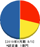 代田電気商会 貸借対照表 2010年8月期