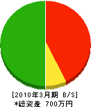 三昇 貸借対照表 2010年3月期