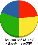吉崎水道工事店 貸借対照表 2009年12月期