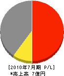 白鳥工務店 損益計算書 2010年7月期