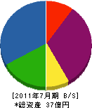 柴田興業 貸借対照表 2011年7月期