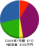 石駒 貸借対照表 2008年7月期