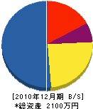 辰巳水道電気工事 貸借対照表 2010年12月期