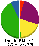 花井商事 貸借対照表 2012年9月期