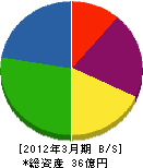 杉崎リース工業 貸借対照表 2012年3月期