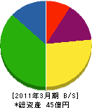 坂戸ガス 貸借対照表 2011年3月期