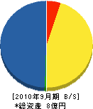 熊田電気工事 貸借対照表 2010年9月期