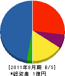 中村康組 貸借対照表 2011年8月期