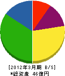 坂戸ガス 貸借対照表 2012年3月期