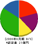 兵庫奥栄建設 貸借対照表 2008年6月期