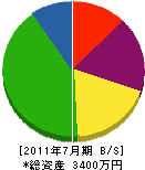 四国光楠 貸借対照表 2011年7月期