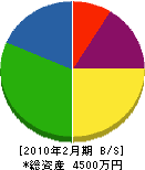 松浦組 貸借対照表 2010年2月期