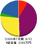 松栄建設 貸借対照表 2008年7月期