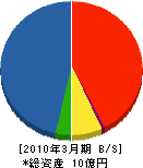 藤岡企画 貸借対照表 2010年3月期