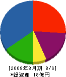 日本エスエム 貸借対照表 2008年8月期
