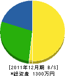 小嶋組 貸借対照表 2011年12月期