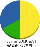 澤田畳店 貸借対照表 2011年12月期