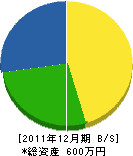 斉藤電気商会 貸借対照表 2011年12月期