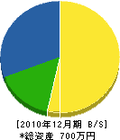 川村設備 貸借対照表 2010年12月期