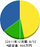 前嶋水道工事店 貸借対照表 2011年12月期