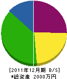 山口木工所 貸借対照表 2011年12月期