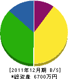 田丸電気 貸借対照表 2011年12月期