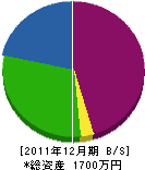 祖父江ガラス店 貸借対照表 2011年12月期