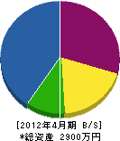 澤田建具製作所 貸借対照表 2012年4月期