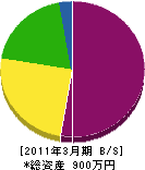 小坂塗装店 貸借対照表 2011年3月期