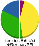 前田電設 貸借対照表 2011年12月期