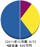 竹内工務店 貸借対照表 2011年12月期