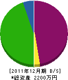 山本工務店 貸借対照表 2011年12月期