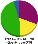 加藤塗装店 貸借対照表 2011年12月期