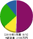 横田水道工務店 貸借対照表 2010年3月期