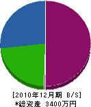 浅井塗装 貸借対照表 2010年12月期