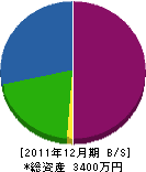 浅井塗装 貸借対照表 2011年12月期