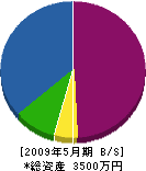 永瀧建設 貸借対照表 2009年5月期