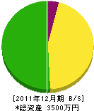 阪口組 貸借対照表 2011年12月期
