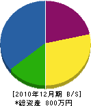 野上工務店 貸借対照表 2010年12月期