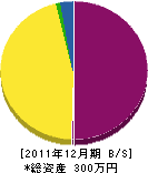 永野工務店 貸借対照表 2011年12月期