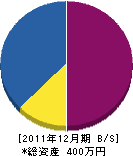 森田電気 貸借対照表 2011年12月期