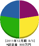 山田塗装 貸借対照表 2011年12月期
