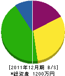 前田表具内装 貸借対照表 2011年12月期