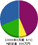 篠宮 貸借対照表 2008年8月期