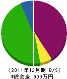 今田塗装店 貸借対照表 2011年12月期